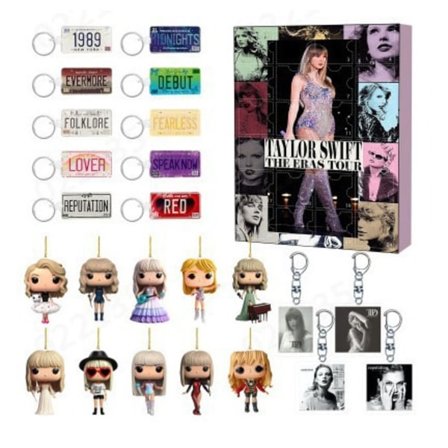 Musikälskares Adventskalender Armband 2024 för Par 24 Dagar Julnedräkningskalender DIY Smyckestillverkningssats Present 22 Charm Beads Hänge, 3