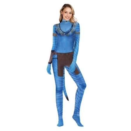 Avatar Cosplay Kostym Jumpsuit Dräkt Halloween Karneval Party Kläder Vuxen