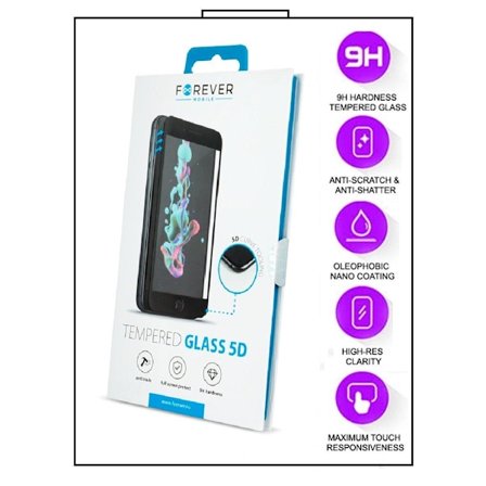 Samsung Galaxy A50 / A30 - FOREVER 5D Härdat Glas -Svart Kant