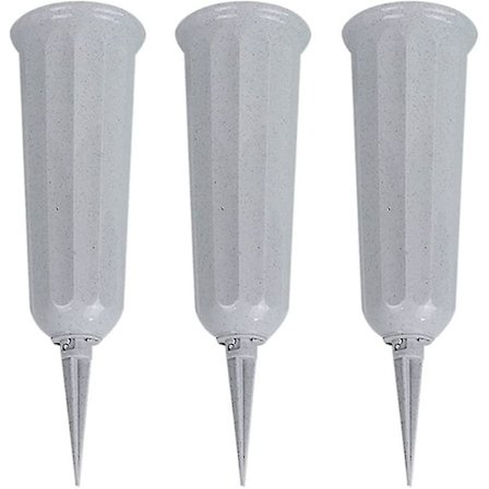 3 stk. Kirkegård Grav Kegle Vase, Græs Planteskål Med Jordspyd Gravsted Blomsterbeholder