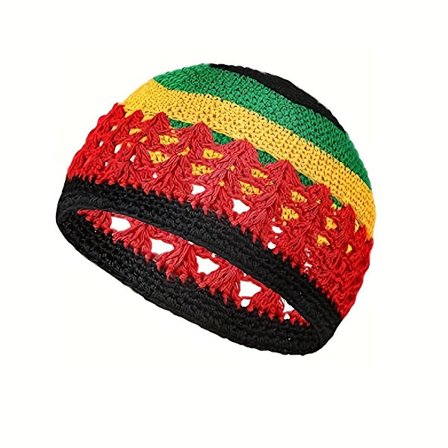 Enkel Farge Håndlaget Heklet Lue For Kvinner Menn Vinter Hold Varm Strikkeluer