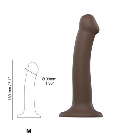 Böjbar Dildo Dual Density Medium - 18 cm-strap-on-me - Vuxen.se - Mjuk dildo