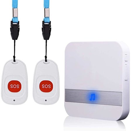 (2 to 1 valkoinen) Kotihälytys Langaton potilashälytin vanhuksille