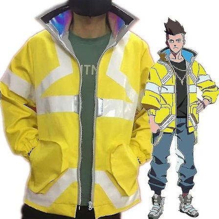 Anime Cyberpunk Edgerunners David Martinez Cosplay Kostume Stativ Krave Jakke Hoodie Lynlås Punk Voksen Mænd