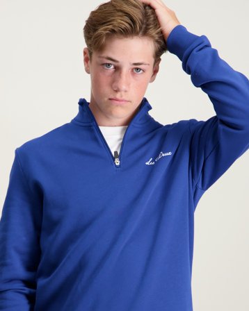Les Deux West Side Half-Zip Sweatshirt Blå Genser Gutt - Kids Brand Store