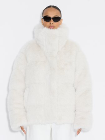 Holzweiler - Steilia Faux Fur Down Jkt - Off White - Womens - Extra Small