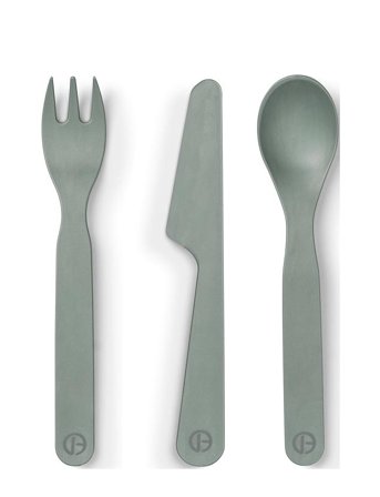 Elodie Details Children's Cutlery - Pebble Green - Grey - ONE SIZE