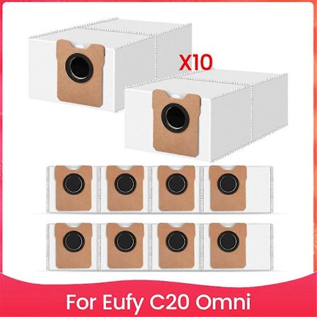 Pölypussit C20 Omni -malliin, yhteensopivat C20-pussit, C10 automaattisesti tyhjenevät pussit ja pitkäikäiset lisävarusteosat