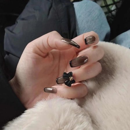 Glossy Luxury Nail Full Cover Press on Acrylic Nail med Design C