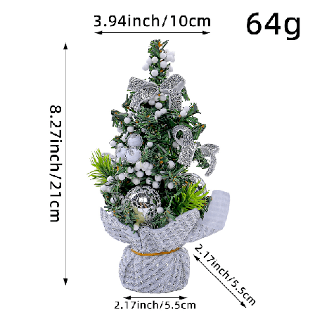 3 stk Julebordspynt Træer, Mini Kunstigt Juletræ til Julebord Vindue Gang Dekoration