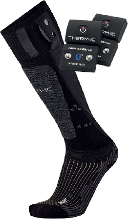 Therm-ic Heat Sock Set Fusion Unisex 1400B Unisex ski socks Black 39/41