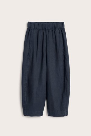 Kappahl | Pull on-bukse i lin | Mørkeblå