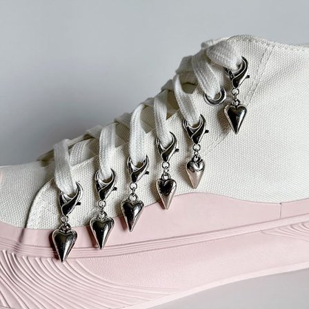 Charm Tofs Hjärthänge Boot Shoe Chain Smycken för trendiga S