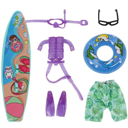 7 STK Dukkebadedragt tilbehør Miniature dykkerudstyr 2 2