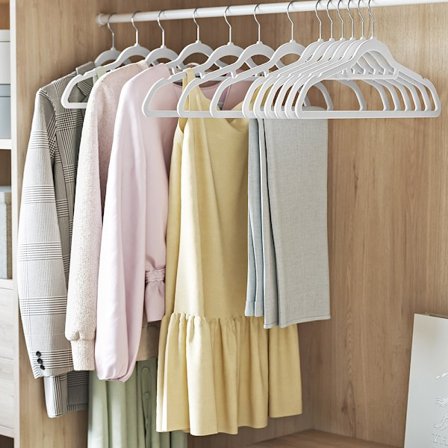 Samettiset ripustimet ja 360° kääntyvä koukku - 50-pack - 50-pa