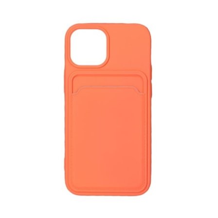 iPhone 13 Mini Soft Silikon Stötsäker Skal med Plånbok Kortplats Orange