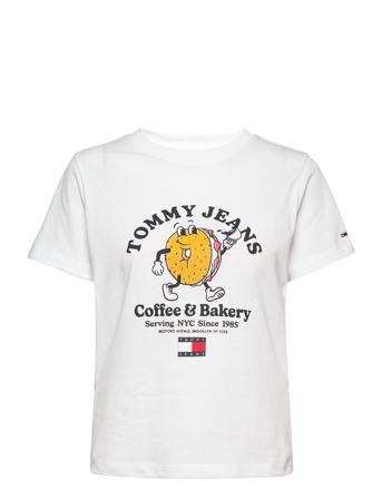 Tjw Baby Tommy Bagels Ss T-shirt Top Hvid Tommy Jeans
