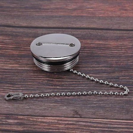 Boat Deck Filler Cap Ersättningslock Med Kedja Rostfritt Stål Bränsle Vatten