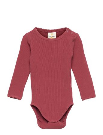 Tnasta Rib L_S Bodysuit Red The New