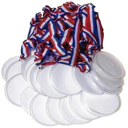 24 stk. fargerike DIY-medaljer, design dine egne premie-medaljer, DIY-medalje for barn, bedrifter, sport, festivaler