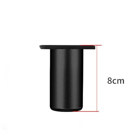 4kpl/ set Metallijalat Huonekalun jalat MUSTA 8cm