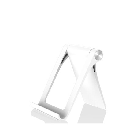 Telefonholder, Skrivebordsstativ til telefon og tablet med justerbar vinkel, hvid