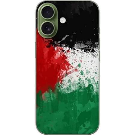 Kompatibelt Mobilskal till Apple Apple iPhone 17 Palestina flagga i färgstänk rött grönt svart vitt konstnärlig design som symboliserar hopp och