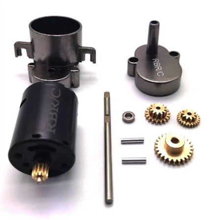 Metall girkasse med 370 motor for D12 D42 1/10 RC bil oppgraderingsdeler tilbehør, titan