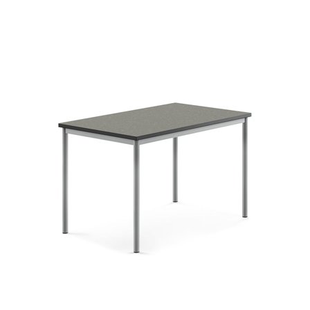Tisch SONITUS, 1200x800x760 mm, Linoleum dunkelgrau, alugrau