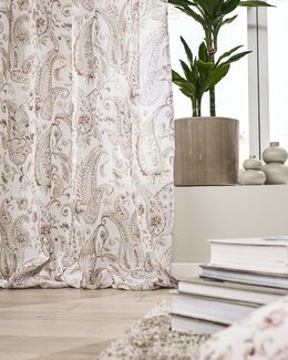 Yhdistelmänauhaverho Paisley-kuviollinen 2/pak Roosa