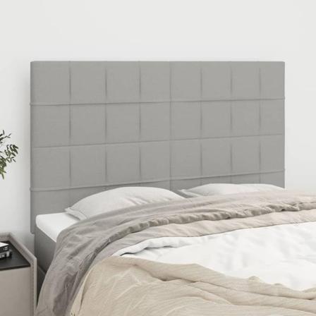 Vidaxl Huvudgavlar 4 St Ljusgrå 72x5x78/88 Cm Tyg Grå
