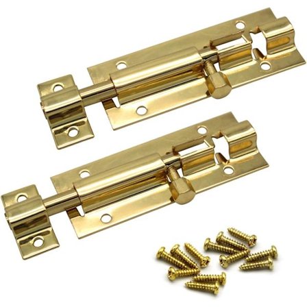 2 Stycken Dörrlås, 7,6 cm Glidande Lås Cylinderbult Rostfritt Stål S