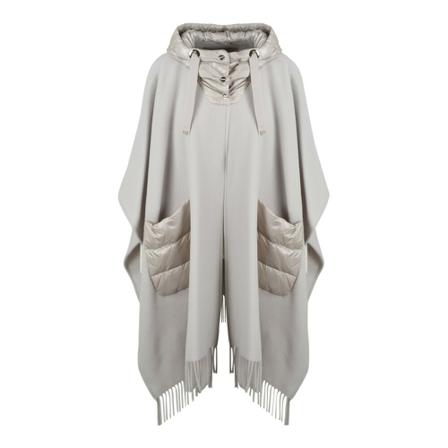 Herno, Resort Easy Poncho Beżowy, Kobieta, Rozmiar: ONE Size