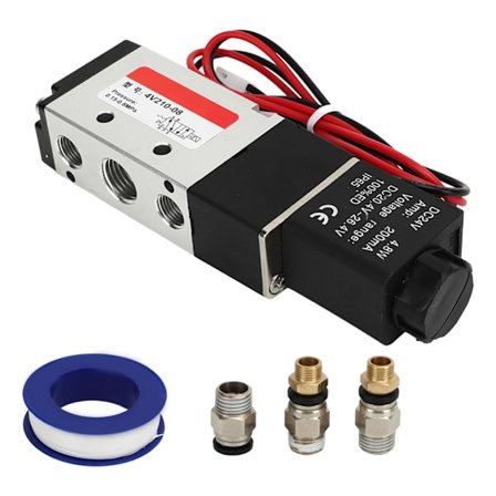 Sähköinen magneettiventtiili 4V210 08 5-tie 2-asentoinen Luotettava Kestävä magneettiventtiili autoon
