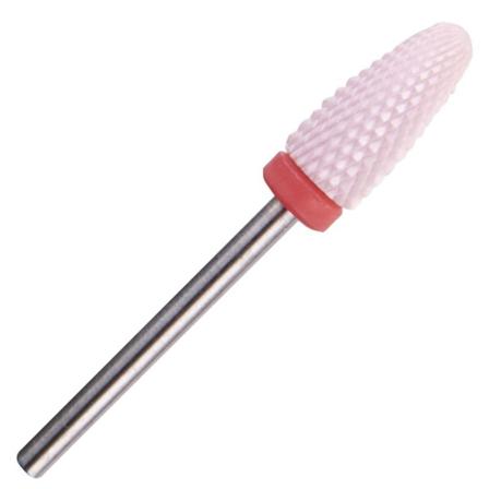 Keramisk Nagelslip Bits - Vit / Röd - Kon - Flame F 3/32 Vit