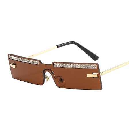 Super extra millennium solglasögon med diamanter smala glas