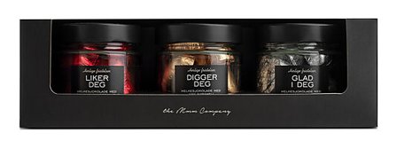 CEMO GOURMET SJOKOLADEHJERTER RØD, GULL, SØLV 3X212ML 300G