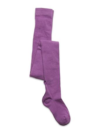 Tights Sg H Plain Knitted Purple Lindex
