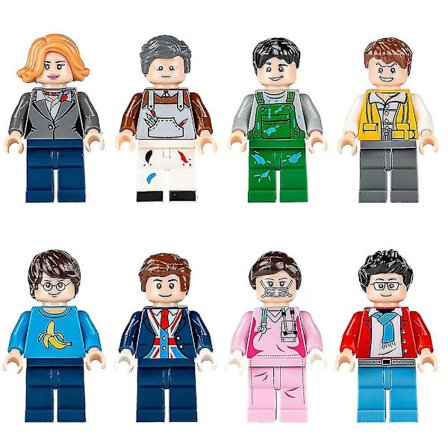 8 stk vakre bybyggesett leker/gaver for barn