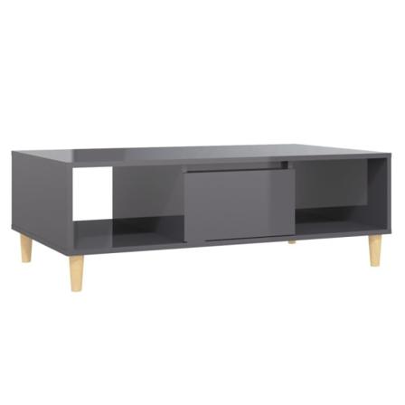 Vidaxl Soffbord Grå Högglans 103,5x60x35 Cm Spånskiva Grå