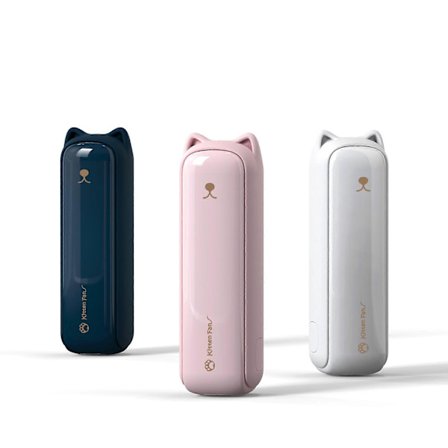 Handhållen Mini Fläkt med Kattmotiv, 3-i-1 Handhållen Fläkt, Portabel Resefläkt, Liten Vikbar Fickfläkt (Vit) [DB]