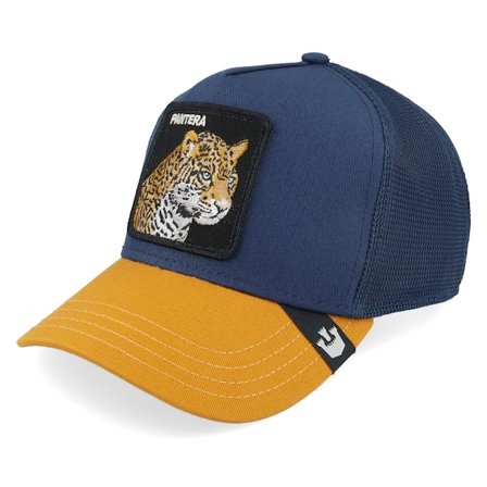 Goorin Bros. - Blå trucker Caps - Premium Pantera Indigo/Yellow A-Frame Trucker @ Hatstore
