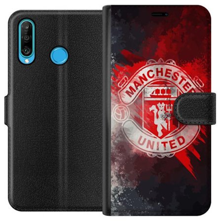 Kompatibelt Plånboksfodral till Huawei Huawei P30 lite Manchester United