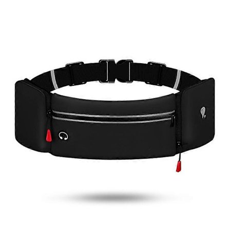 Löpande midjeväska med hopfällbar vattenflaskhållare (vattenflaska ingår ej), hydrerande löpande mobiltelefonhållare