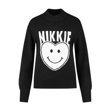 Nikkie Pullover , Zwart , Dames , Maat: XL Coltruien