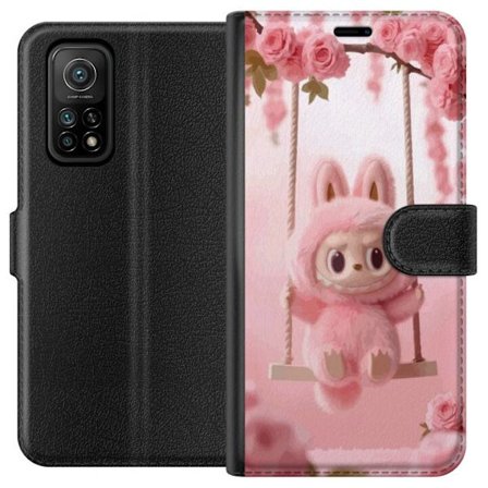 Kompatibelt Plånboksfodral till Xiaomi Xiaomi Mi 10T Pro 5G Monsterfigur söt kanin med rosa kinder