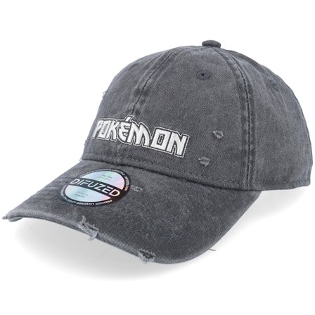 Difuzed - Sort unconstructed Kasket - Pokémon Distressed Black Dad Cap @ Hatstore