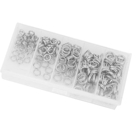 Fiske Split Ring, 200st Rustfritt Stål Dobbel Split Ring Connector Fiskeredskap Tilbehør Split Ring