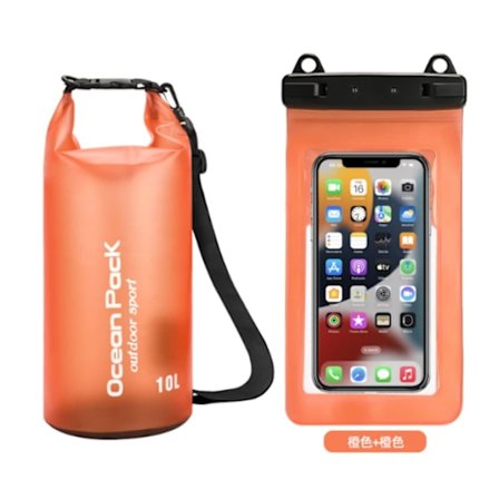 Vattentät strandväska, hinkväska, PVC vattentät väska, rafting vattentät väska, simväska, utomhus sportväska, genomskinlig