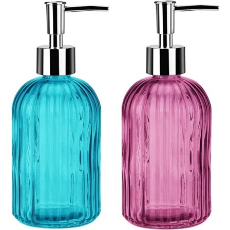 Tvålbehållare i Glas med Pump, 2-pack
